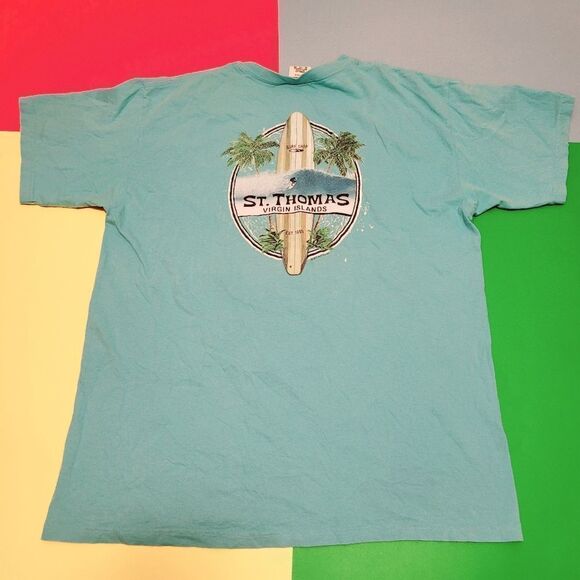 2011 St. Thomas Virgin Islands blue top tee t-shirt - Picture 2 of 6